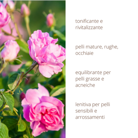 Idrolato di Rosa 100% puro e naturale