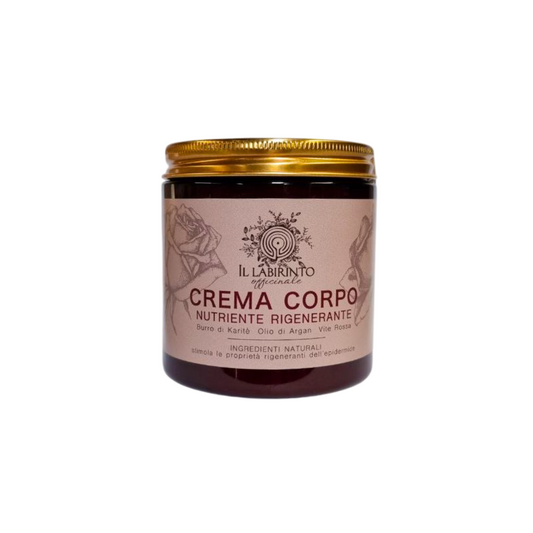 Crema corpo nutriente rigenerante Rosa Argan Karite Vite rossa