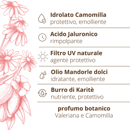 Crema viso Jaluronico e filtro naturale idratante protettiva