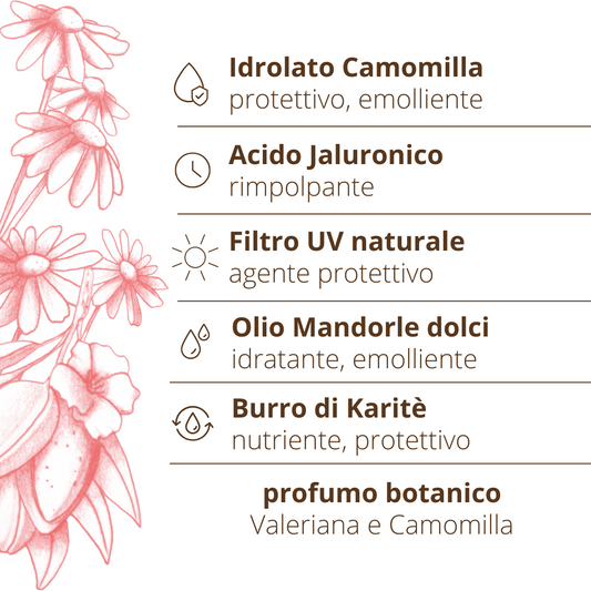 Crema viso Jaluronico e filtro naturale idratante protettiva