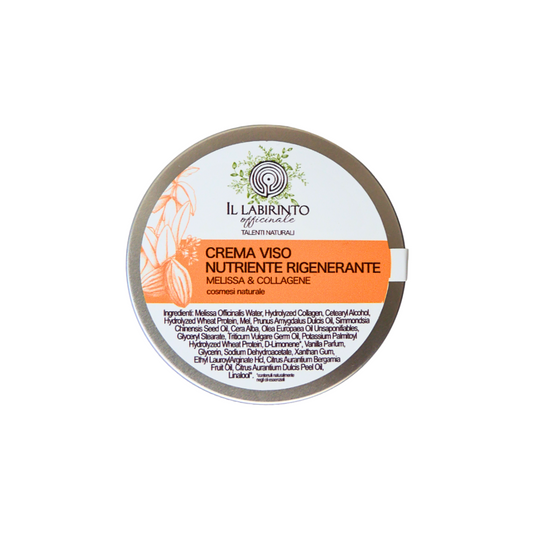 Crème visage Jojoba Collagène Mélisse nourrissante régénérante