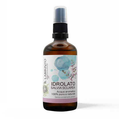 Idrolato di Salvia sclarea 100% puro e naturale