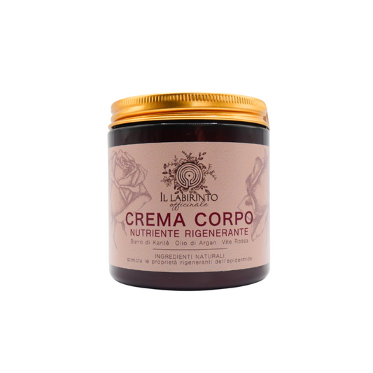 Crema corpo nutriente rigenerante Rosa Argan Karite Vite rossa