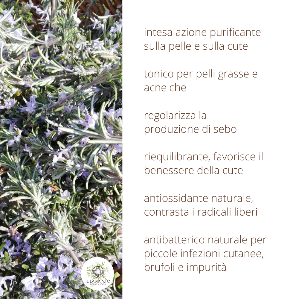 Idrolato di Rosmarino 100% puro e naturale
