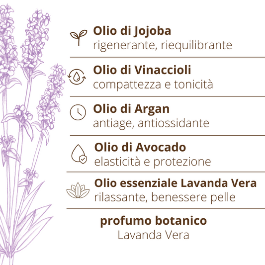 Huile corporelle aromathérapie lavande anti-âge régénérante