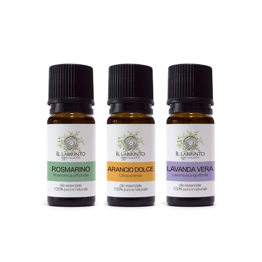 Kit start olio essenziale Lavanda Rosmarino Arancio dolce