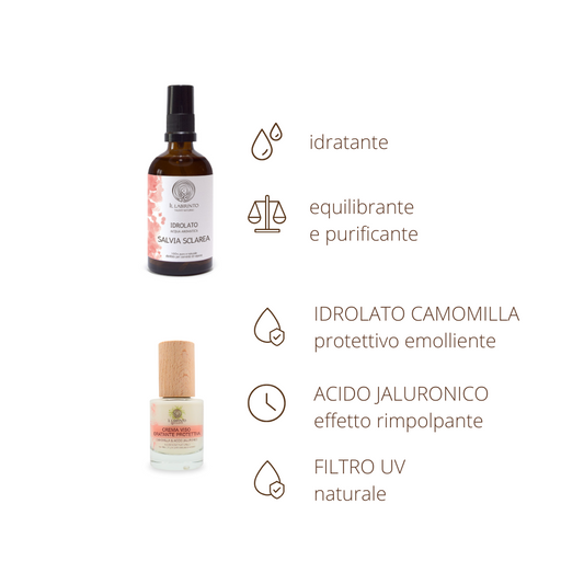Ensemble de cosmétiques naturels pour le traitement du visage hydratant