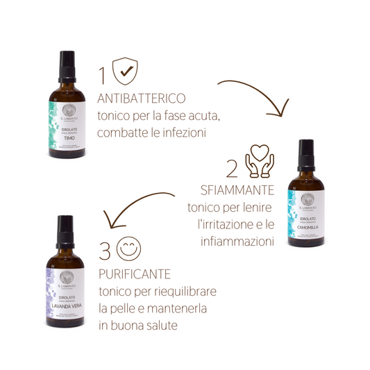 Ensemble de soins naturels pour le visage contre l'acné