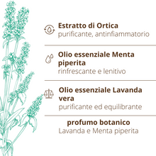 Shampoo purificante cute Ortica Lavanda Menta piperita