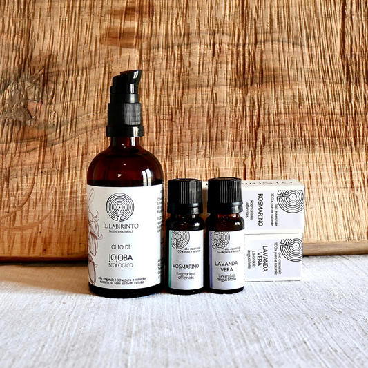 Kit quotidien d'huile de barbe Jojoba Romarin Lavande